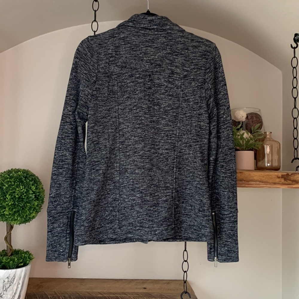 Market & Spruce Moto Jacket, marled navy, M - Picture 6 of 11